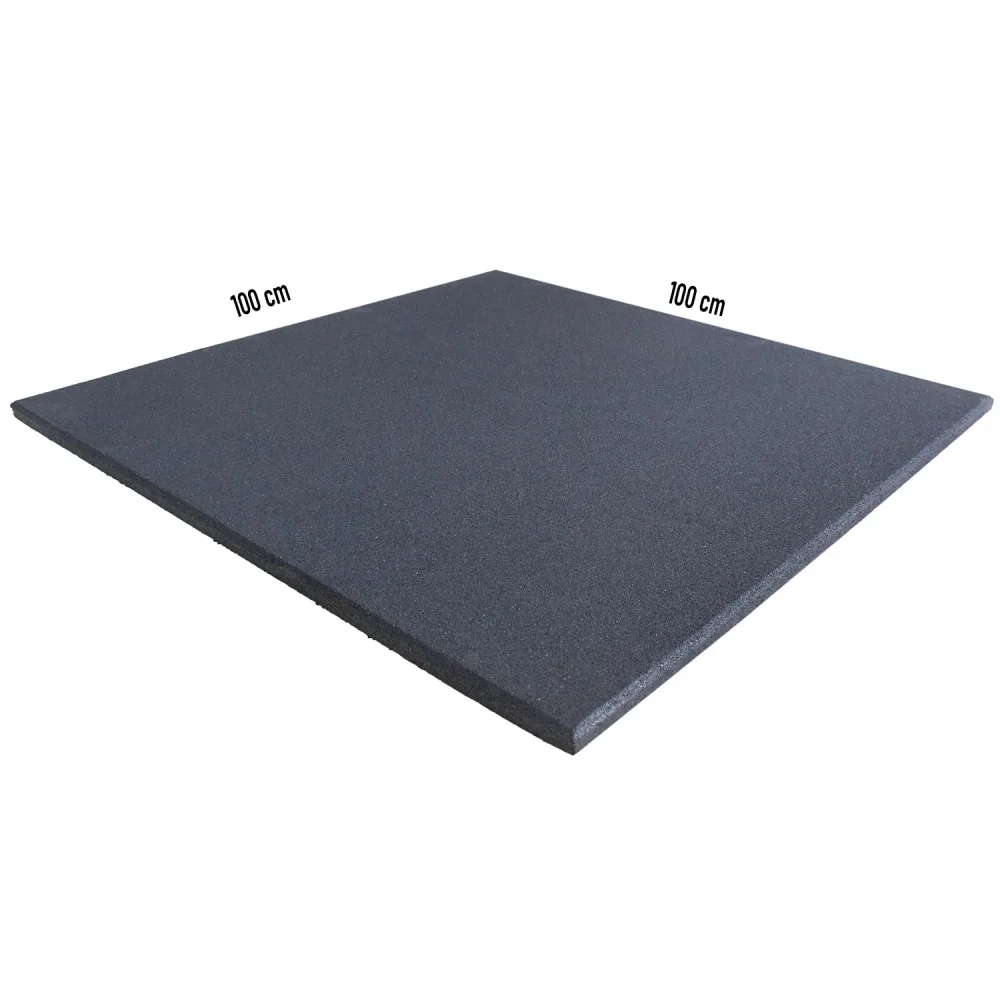 Single 1m x 1m rubber gym floor tile